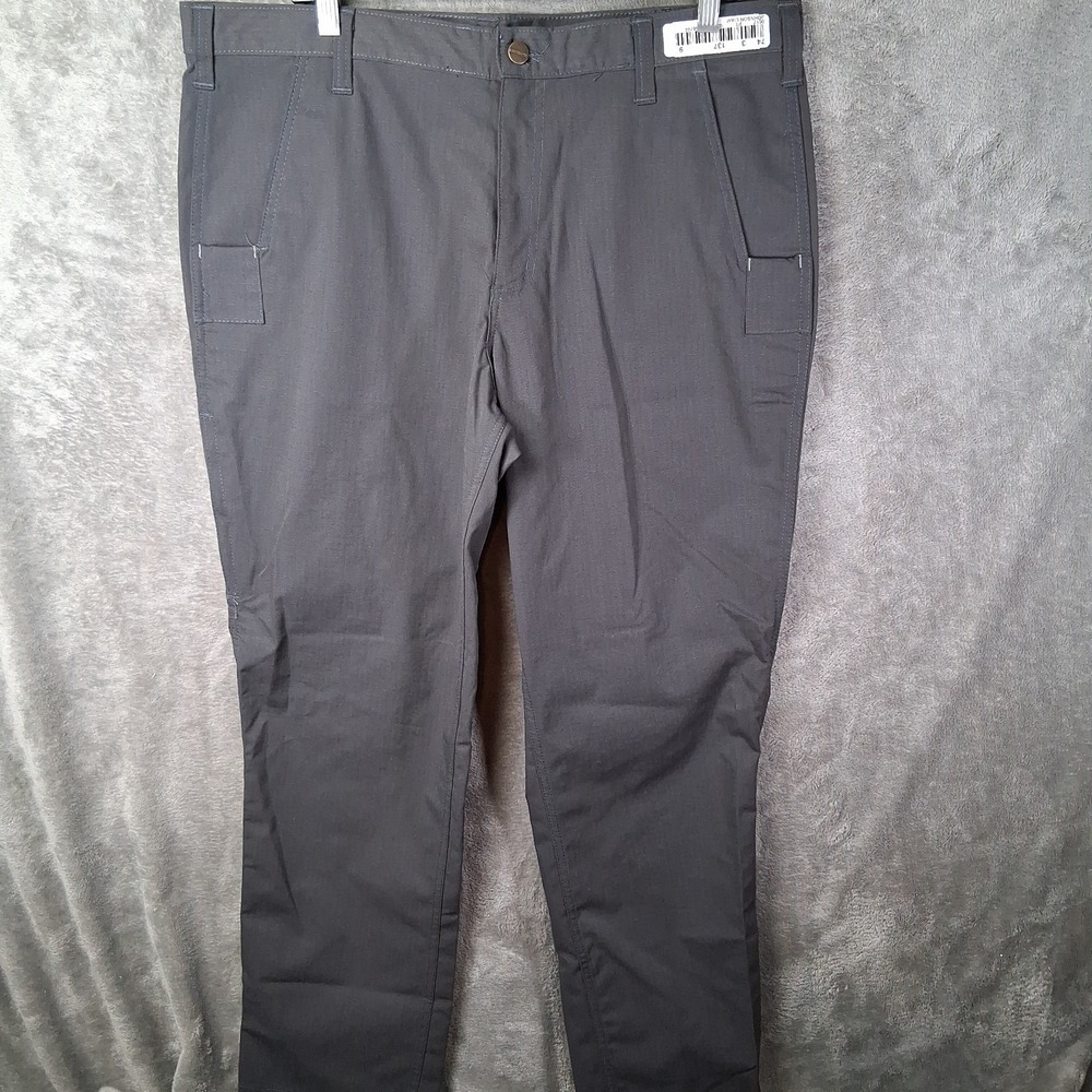 Carhartt Rugged Flex Relaxed Fit Bicomponent Work Pants Men's 36x32 Gray Fits 38